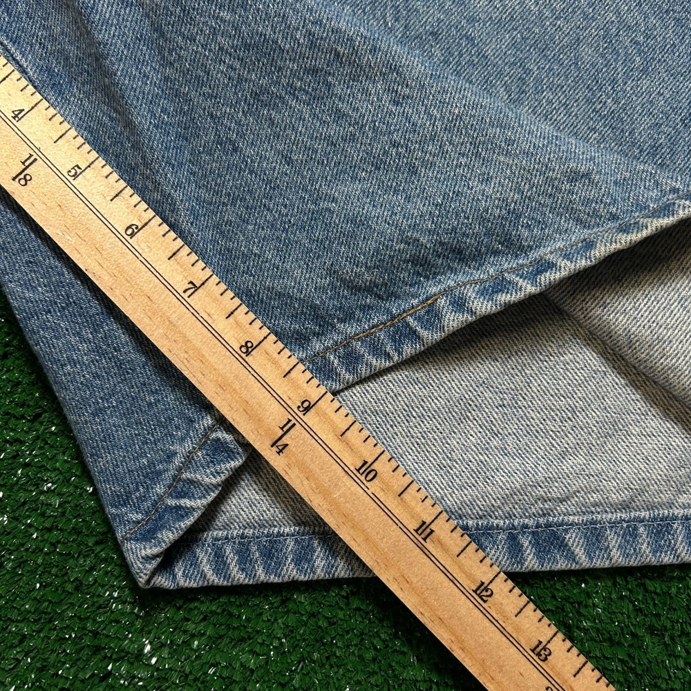 Vintage Wrangler Denim Shorts M Size 40 Light Blue Authentic Jeans Relaxed Fit - Picture 11 of 11